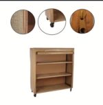 ⁦وحدة تخزين خشبية متعددة الاستخدامات بعجلات⁩ - الصورة ⁦8⁩