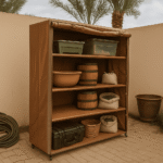 ⁦وحدة تخزين خشبية متعددة الاستخدامات بعجلات⁩ - الصورة ⁦2⁩